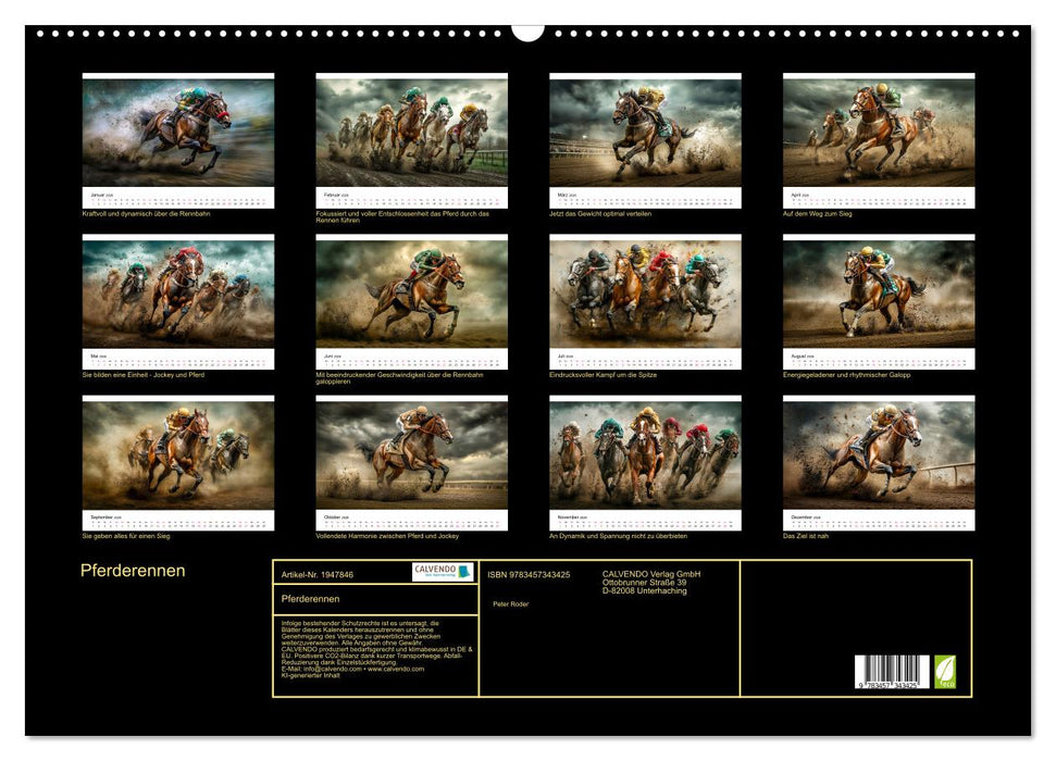 Pferderennen (CALVENDO Wandkalender 2026)