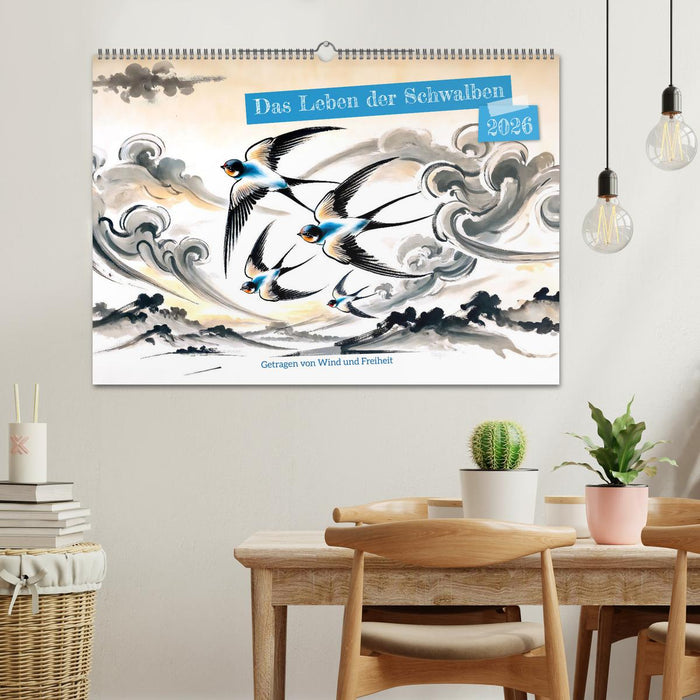 Das Leben der Schwalben - Getragen von Wind und Freiheit (CALVENDO Wandkalender 2026)