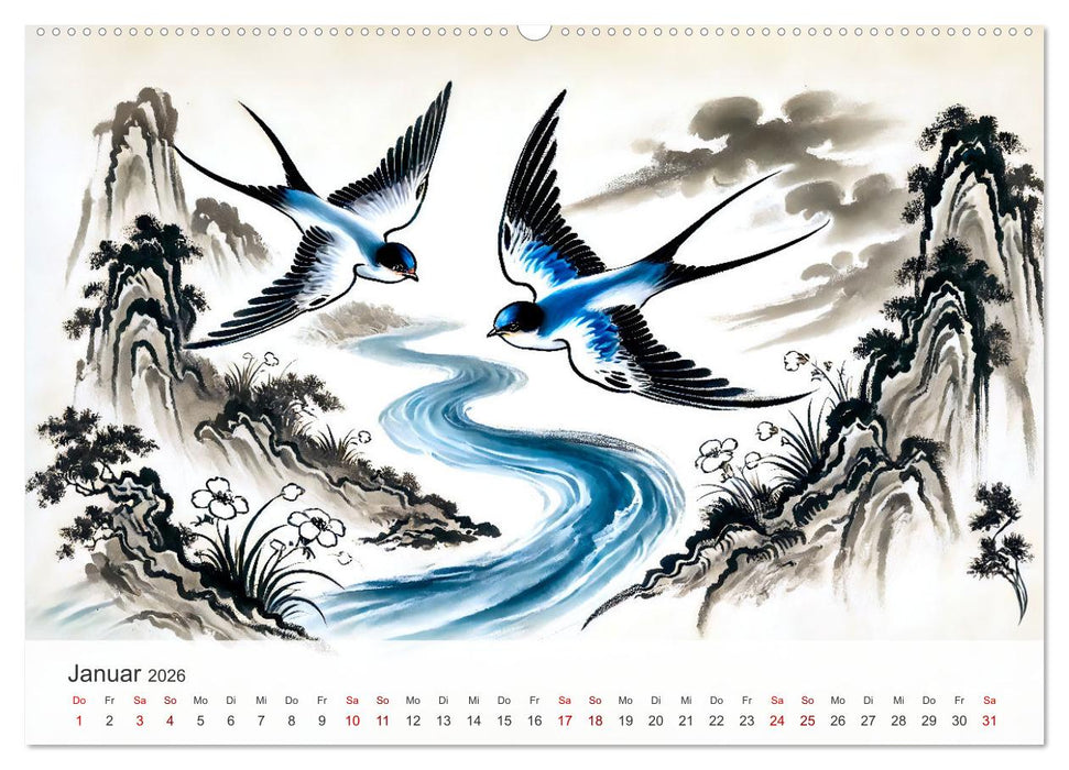 Das Leben der Schwalben - Getragen von Wind und Freiheit (CALVENDO Wandkalender 2026)