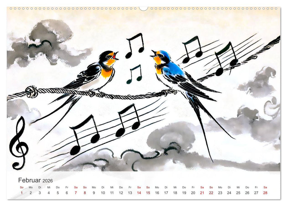 Das Leben der Schwalben - Getragen von Wind und Freiheit (CALVENDO Wandkalender 2026)