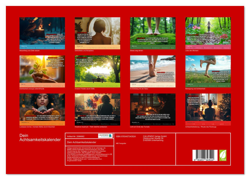 Dein Achtsamkeitskalender (CALVENDO Premium Wandkalender 2026)