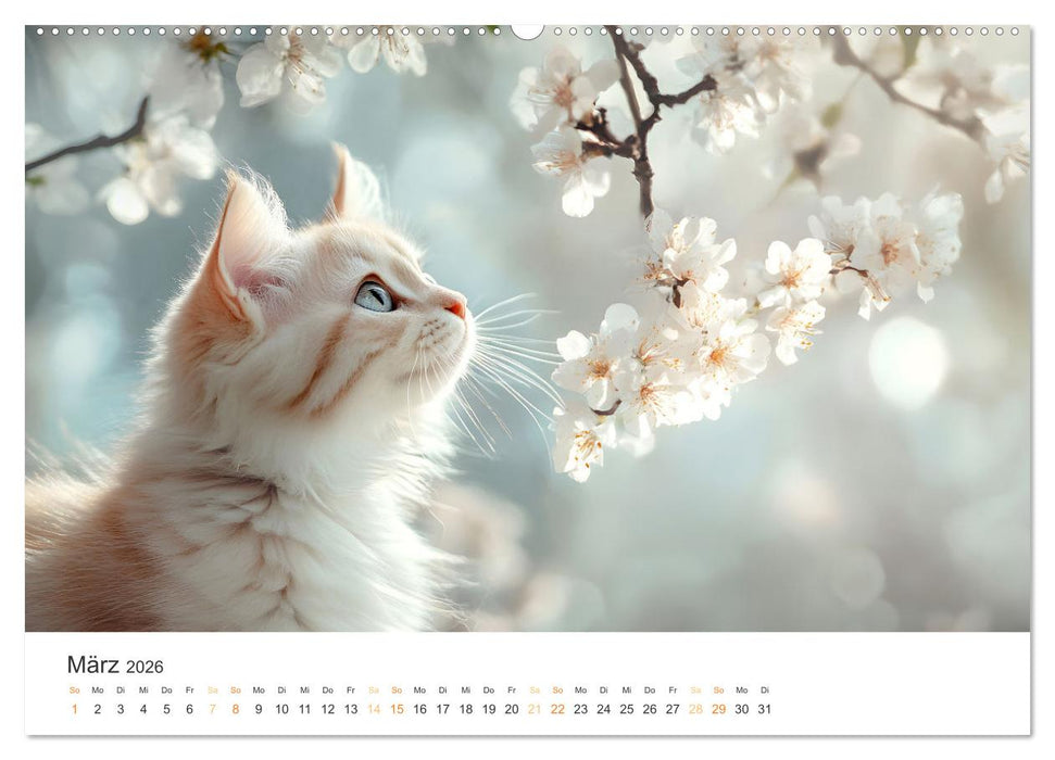 Katzen - sanfte Schönheiten (CALVENDO Premium Wandkalender 2026)