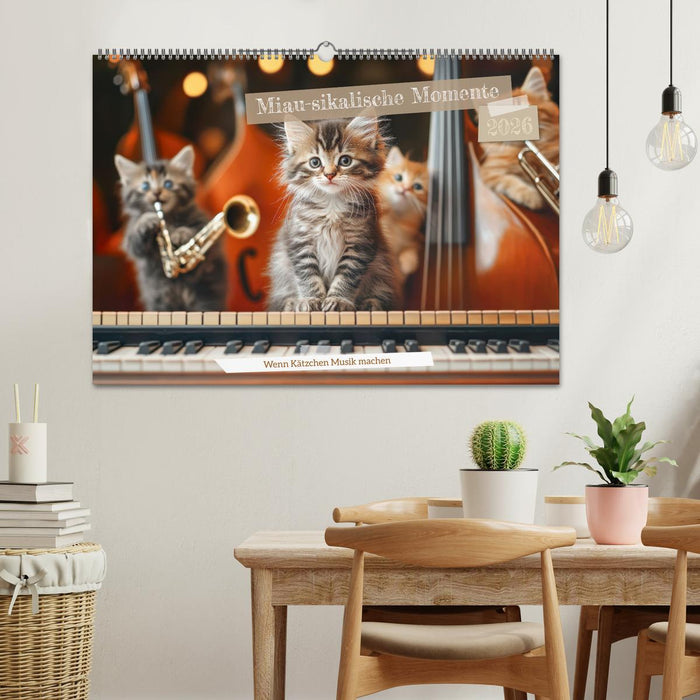 Miau-sikalische Momente (CALVENDO Wandkalender 2026)