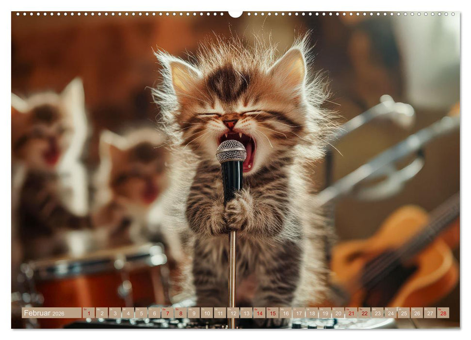Miau-sikalische Momente (CALVENDO Wandkalender 2026)