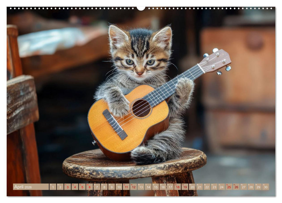 Miau-sikalische Momente (CALVENDO Wandkalender 2026)