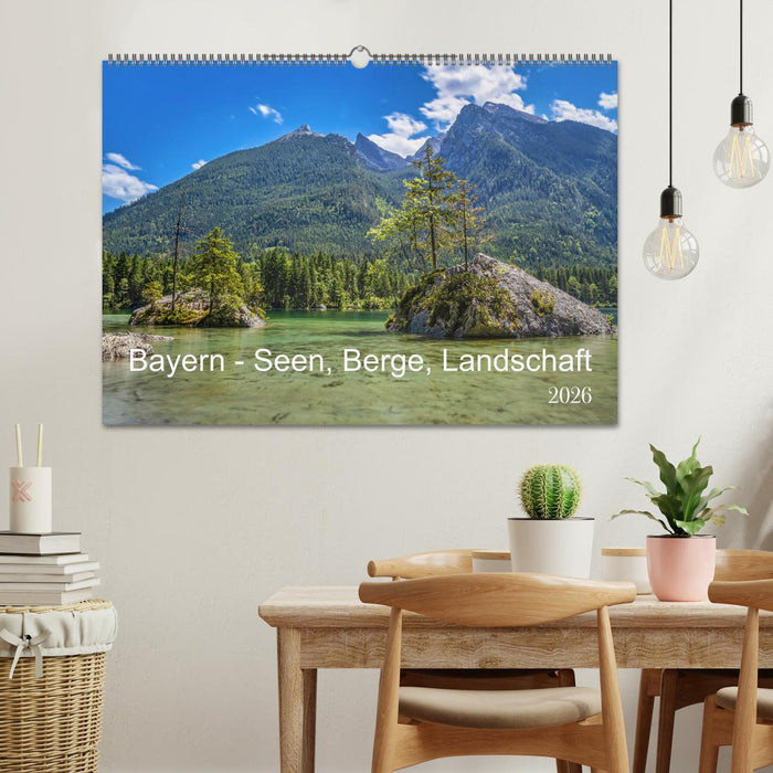 Bayern - Seen, Berge, Landschaft (CALVENDO Wandkalender 2026)