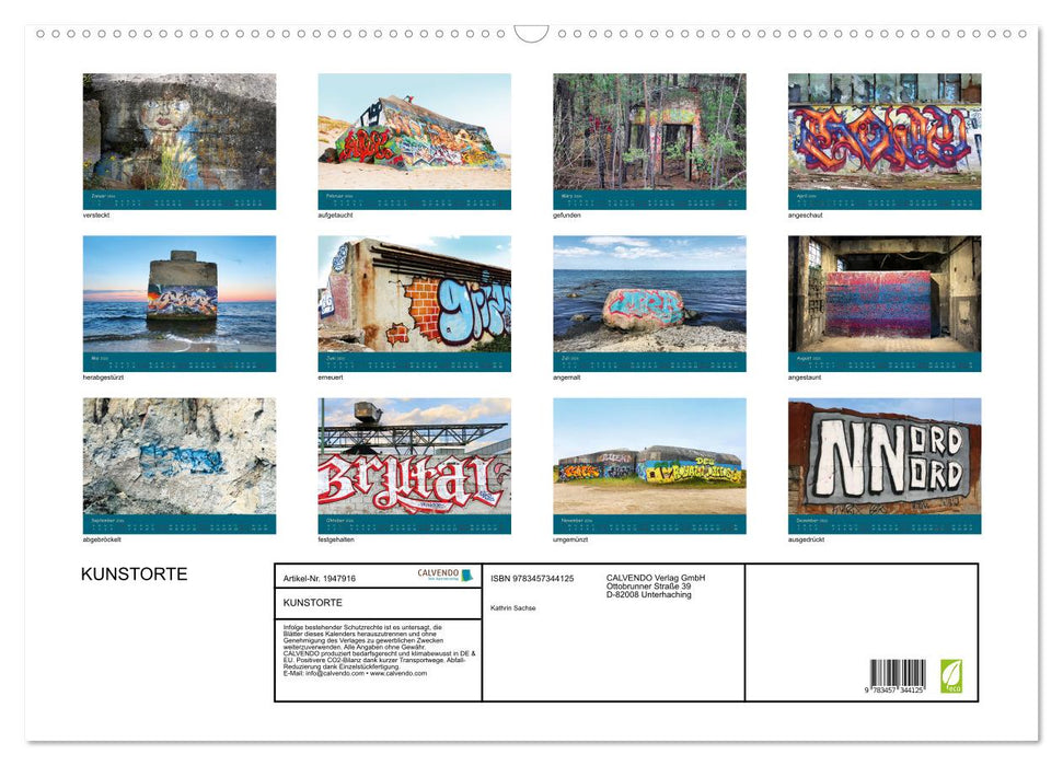 KUNSTORTE (CALVENDO Wandkalender 2026)