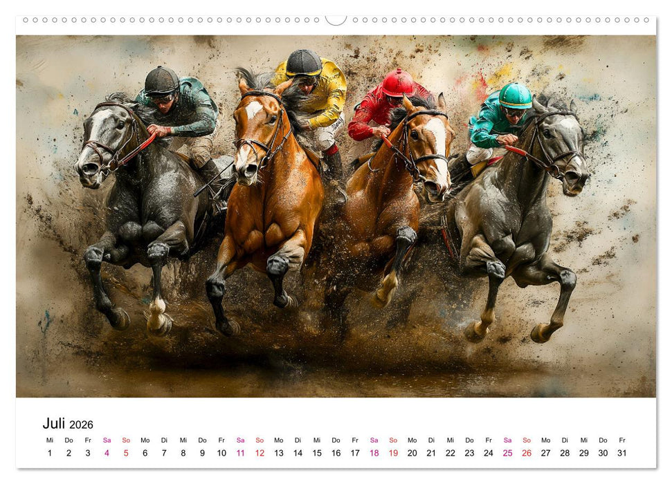 Pferderennen (CALVENDO Premium Wandkalender 2026)