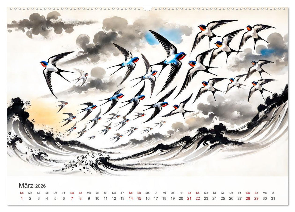 Das Leben der Schwalben - Getragen von Wind und Freiheit (CALVENDO Premium Wandkalender 2026)