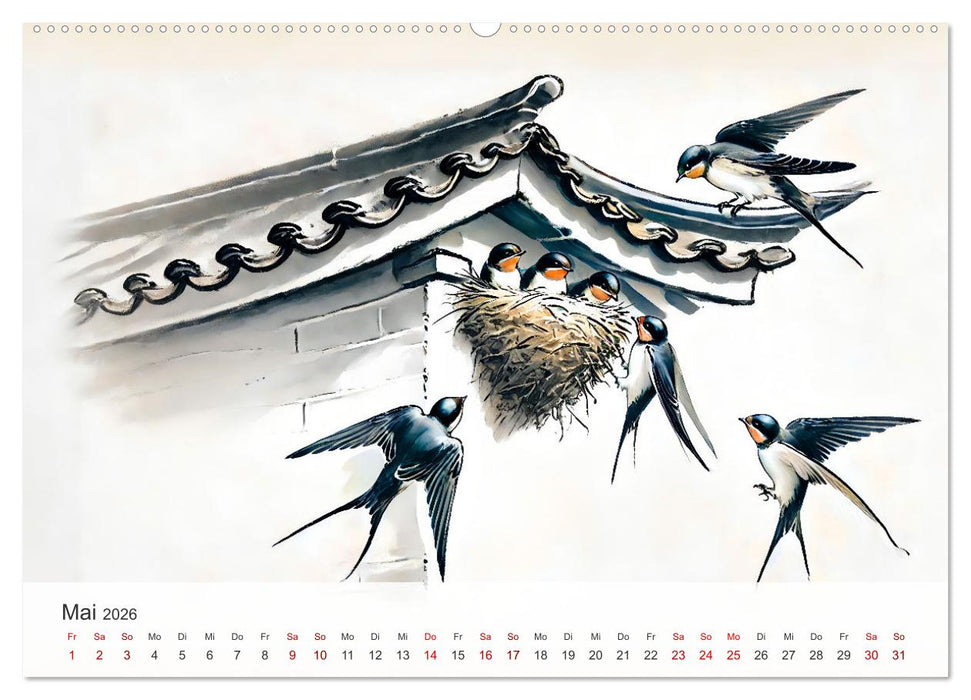 Das Leben der Schwalben - Getragen von Wind und Freiheit (CALVENDO Premium Wandkalender 2026)