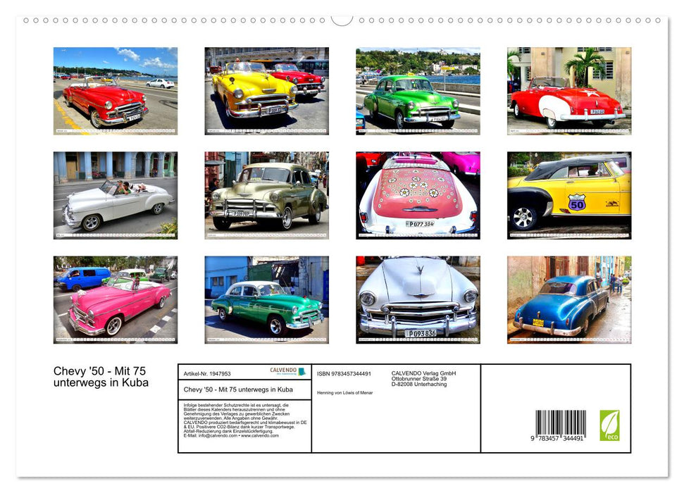 Chevy '50 - Mit 75 unterwegs in Kuba (CALVENDO Premium Wandkalender 2026)