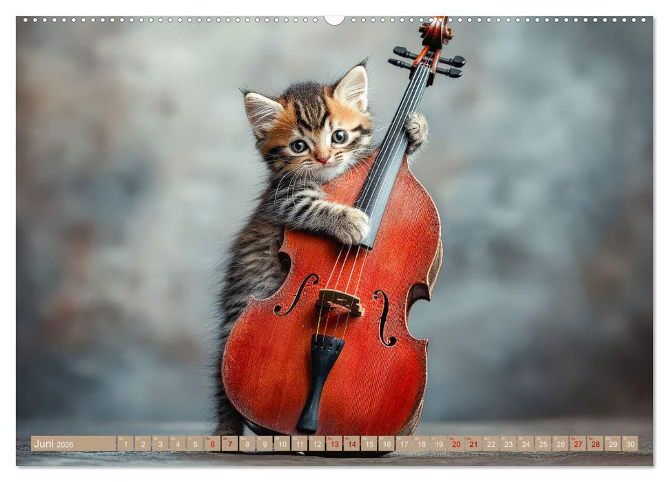 Miau-sikalische Momente (CALVENDO Premium Wandkalender 2026)