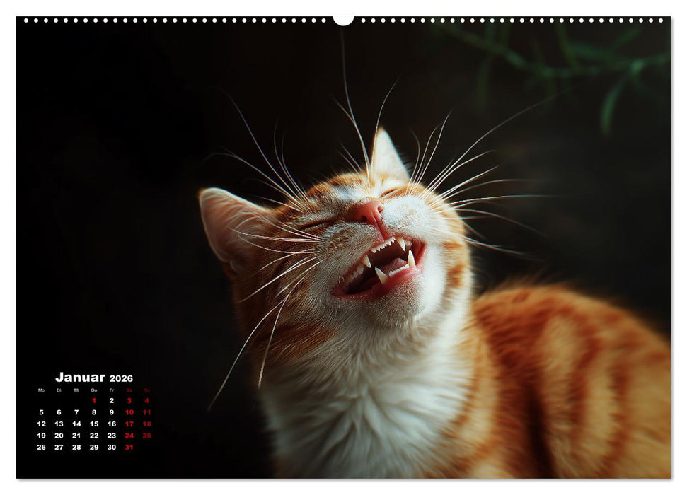 Auch Katzen lachen gern (CALVENDO Wandkalender 2026)