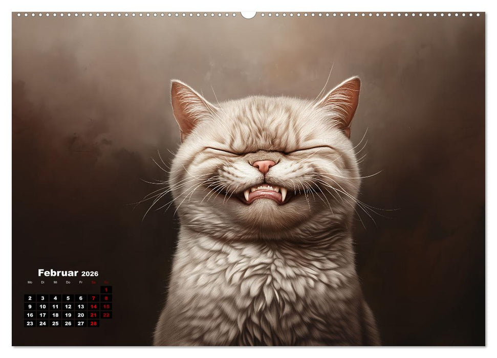 Auch Katzen lachen gern (CALVENDO Wandkalender 2026)