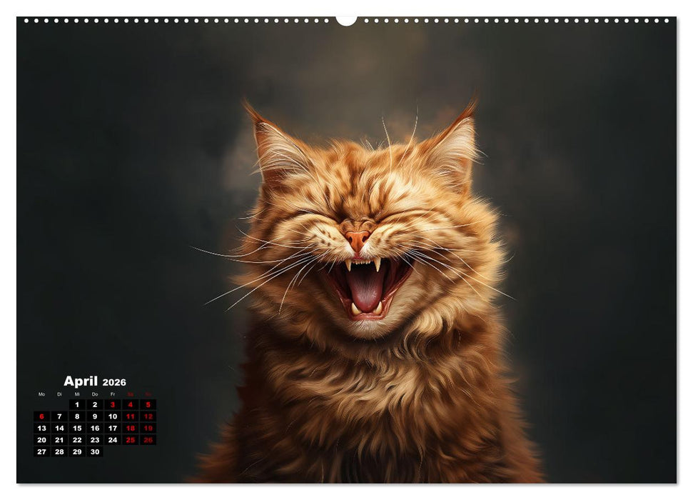 Auch Katzen lachen gern (CALVENDO Wandkalender 2026)