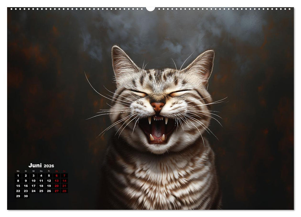 Auch Katzen lachen gern (CALVENDO Wandkalender 2026)