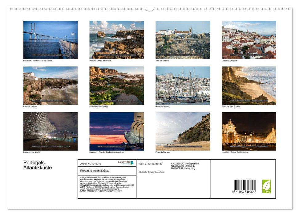 Portugals Atlantikküste (CALVENDO Premium Wandkalender 2026)