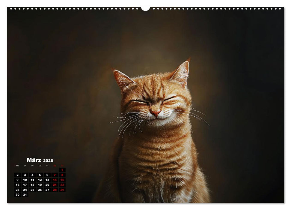 Auch Katzen lachen gern (CALVENDO Premium Wandkalender 2026)