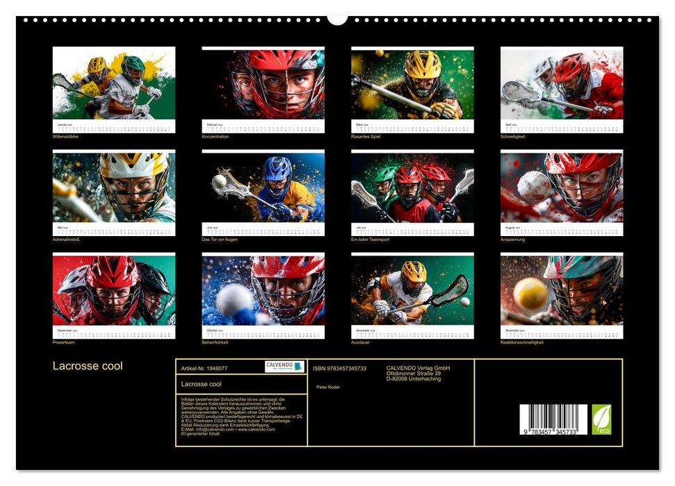Lacrosse cool (CALVENDO Premium Wandkalender 2026)
