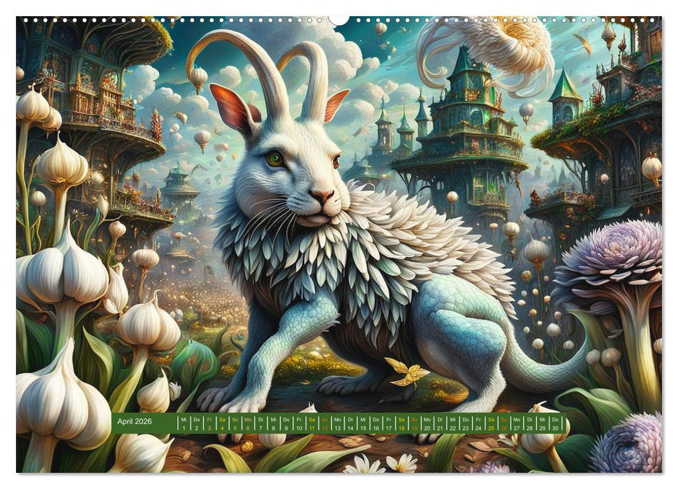 Verborgene Welten: Arkanum der mystischen Tierwesen (CALVENDO Premium Wandkalender 2026)