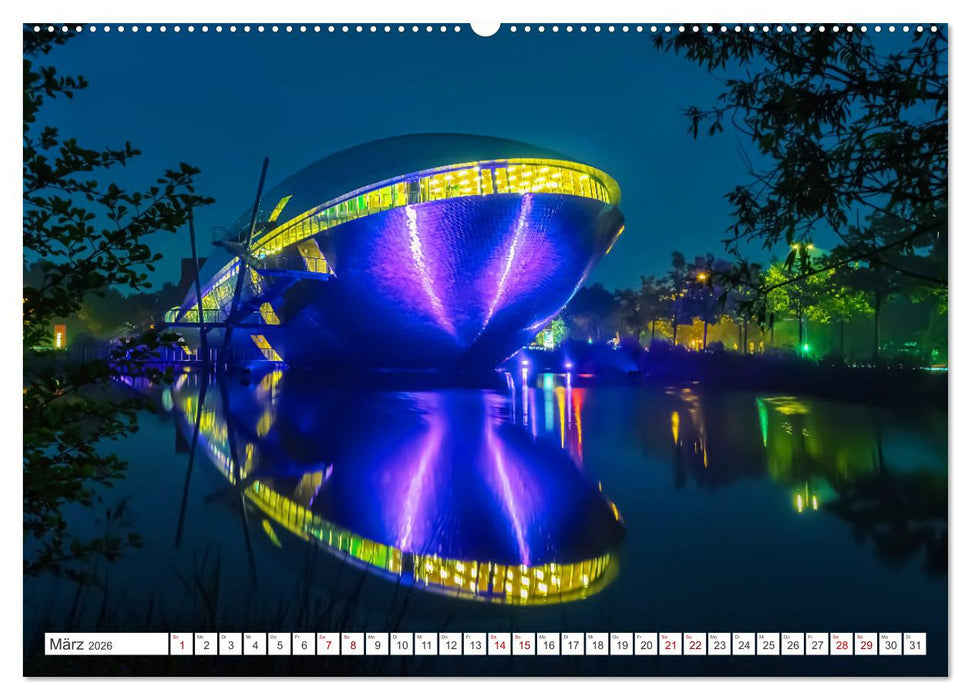 Bremen und Bremerhaven - Nachtaufnahmen (CALVENDO Wandkalender 2026)
