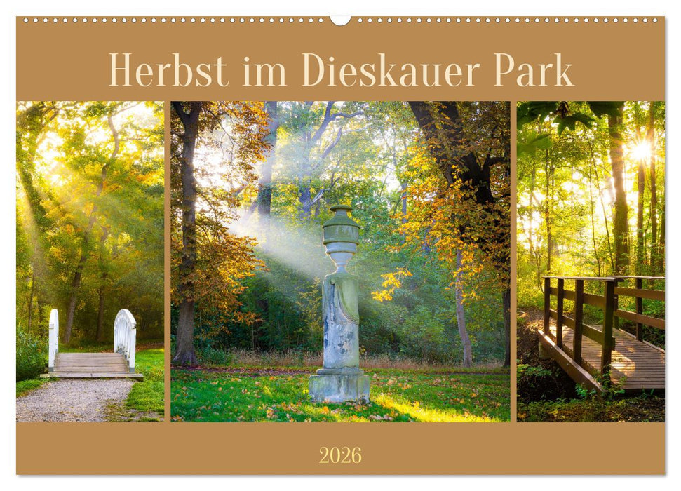 Herbst im Dieskauer Park (CALVENDO Wandkalender 2026)