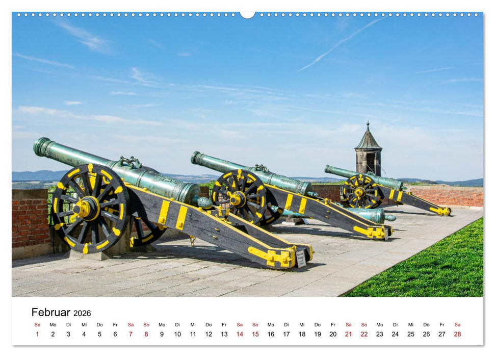 Bergfestung Königstein (CALVENDO Wandkalender 2026)