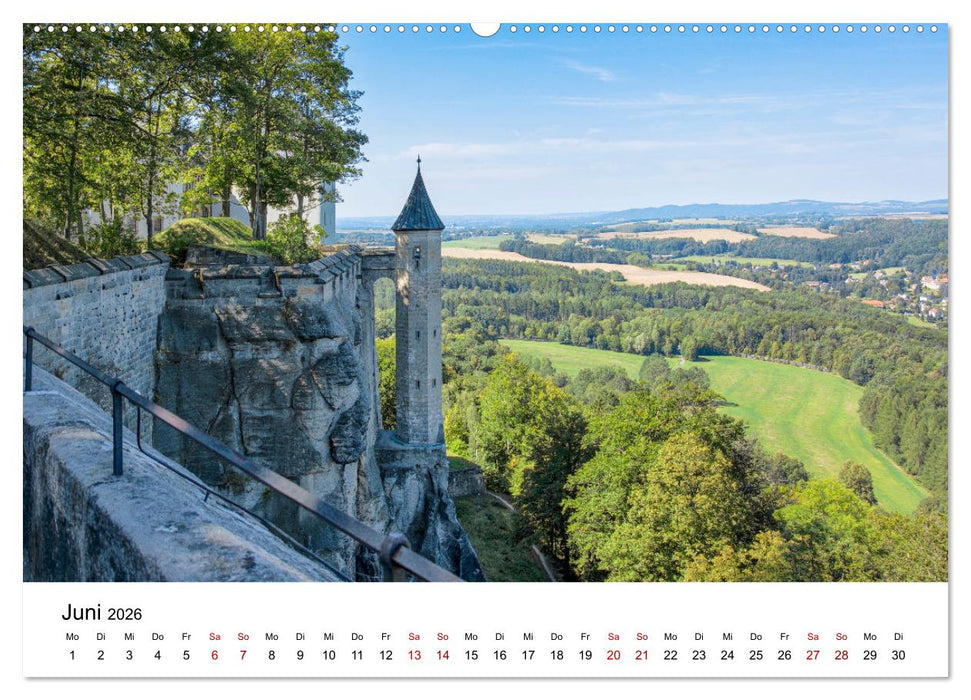 Bergfestung Königstein (CALVENDO Wandkalender 2026)
