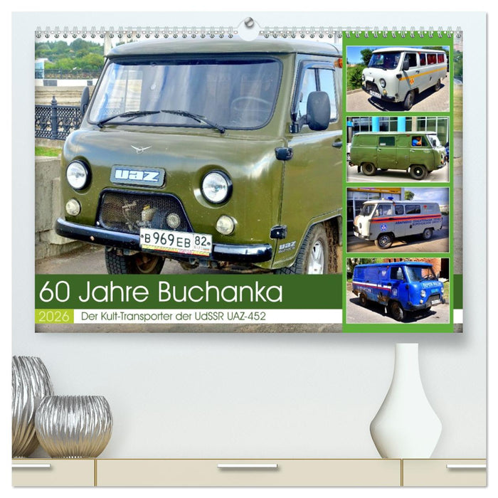 60 Jahre Buchanka - Der Kult-Transporter der UdSSR UAZ-452 (CALVENDO Premium Wandkalender 2026)