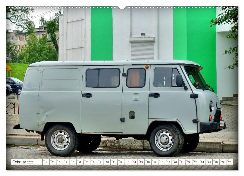 60 Jahre Buchanka - Der Kult-Transporter der UdSSR UAZ-452 (CALVENDO Premium Wandkalender 2026)