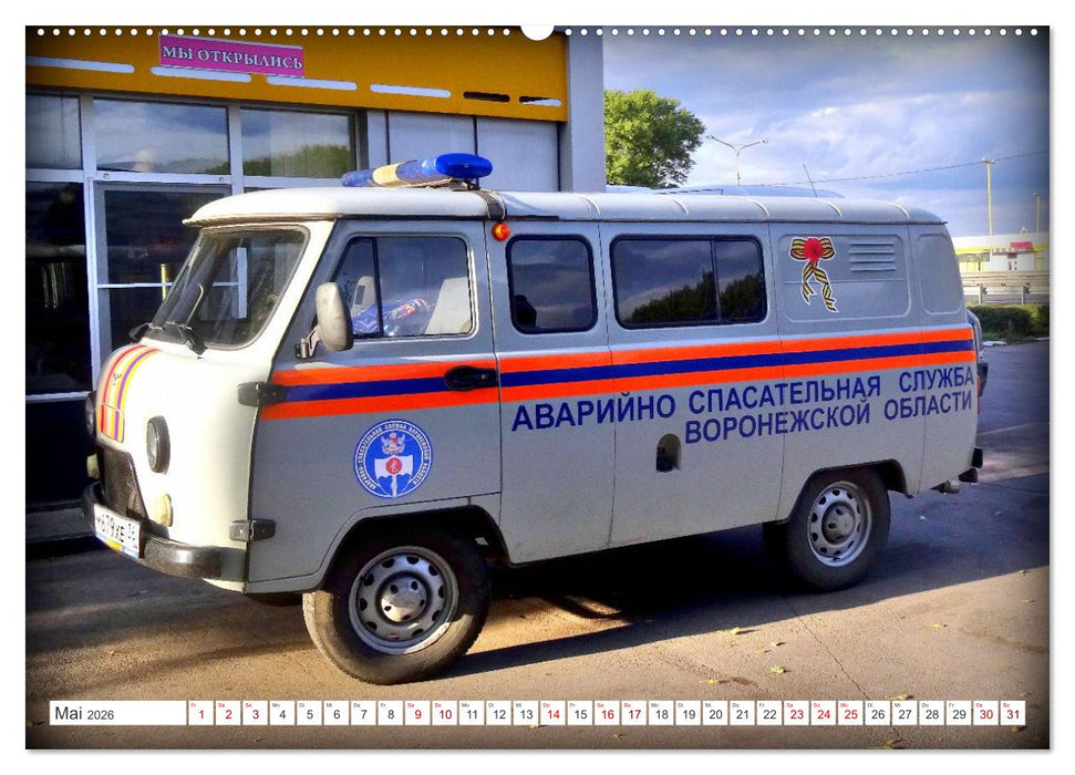 60 Jahre Buchanka - Der Kult-Transporter der UdSSR UAZ-452 (CALVENDO Premium Wandkalender 2026)