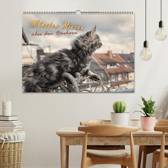 Münster Miezen - über den Dächern (CALVENDO Wandkalender 2026)