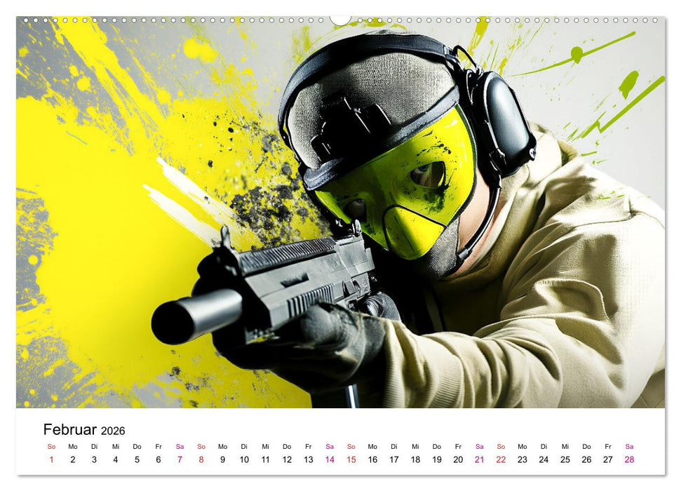 Paintball cool (CALVENDO Wandkalender 2026)