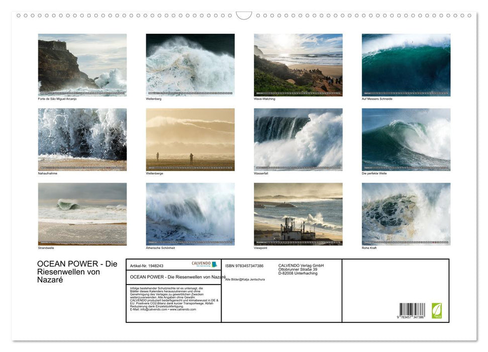 OCEAN POWER - Die Riesenwellen von Nazaré (CALVENDO Wandkalender 2026)