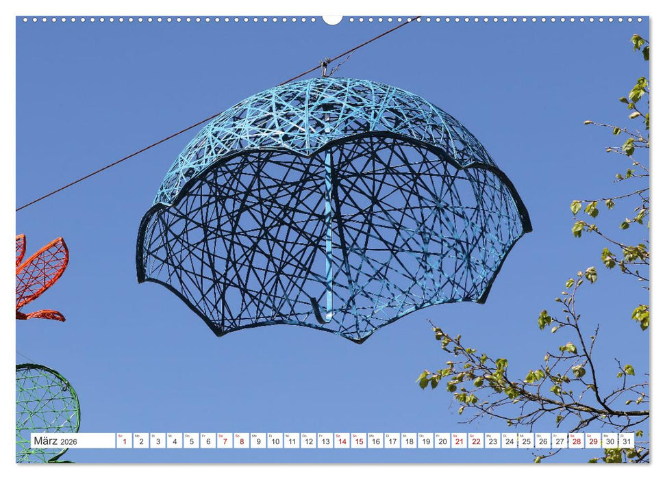 Umbrella Skies - Farbenfrohe Schirme (CALVENDO Wandkalender 2026)