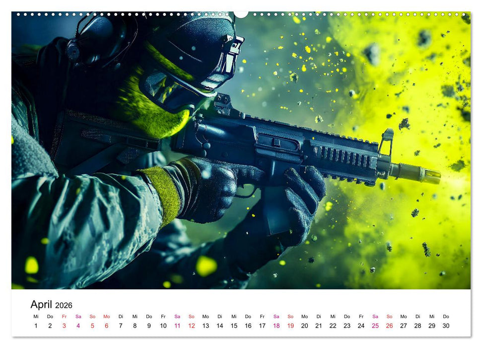 Paintball cool (CALVENDO Premium Wandkalender 2026)
