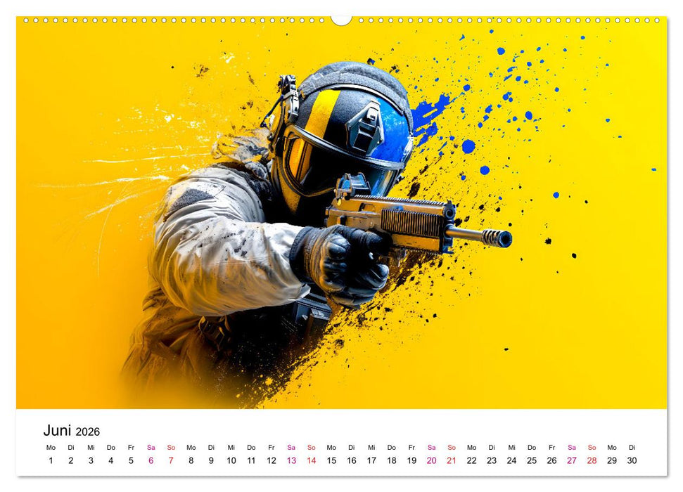Paintball cool (CALVENDO Premium Wandkalender 2026)