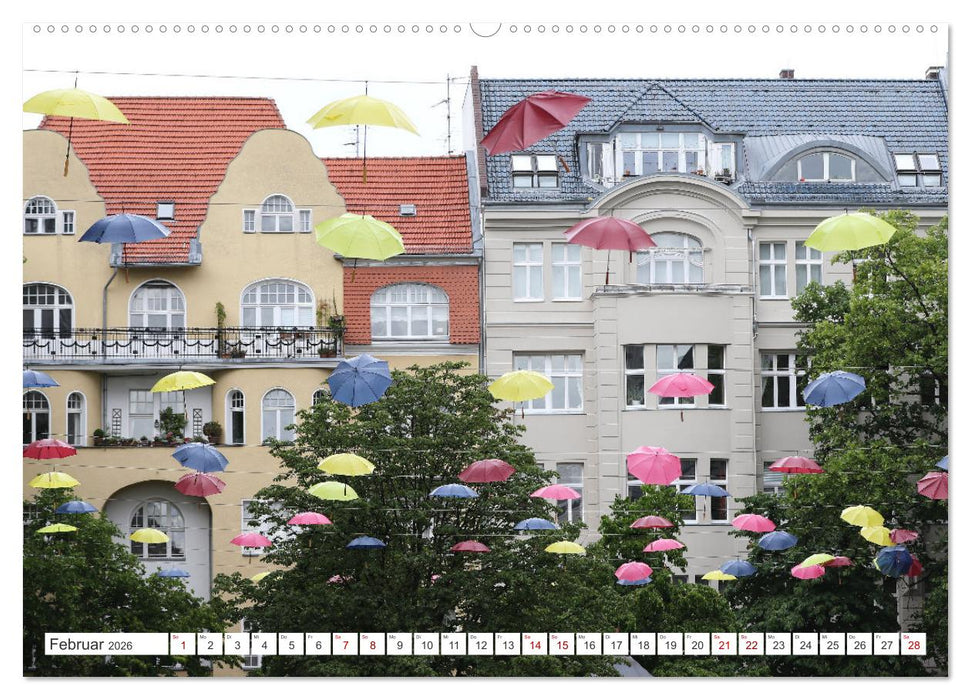 Umbrella Skies - Farbenfrohe Schirme (CALVENDO Premium Wandkalender 2026)