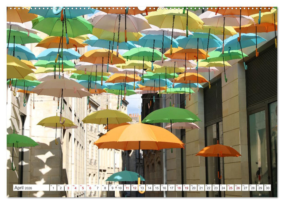 Umbrella Skies - Farbenfrohe Schirme (CALVENDO Premium Wandkalender 2026)