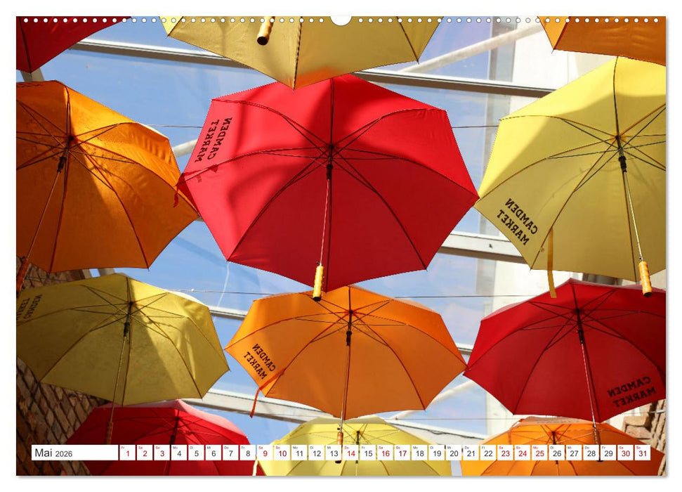 Umbrella Skies - Farbenfrohe Schirme (CALVENDO Premium Wandkalender 2026)