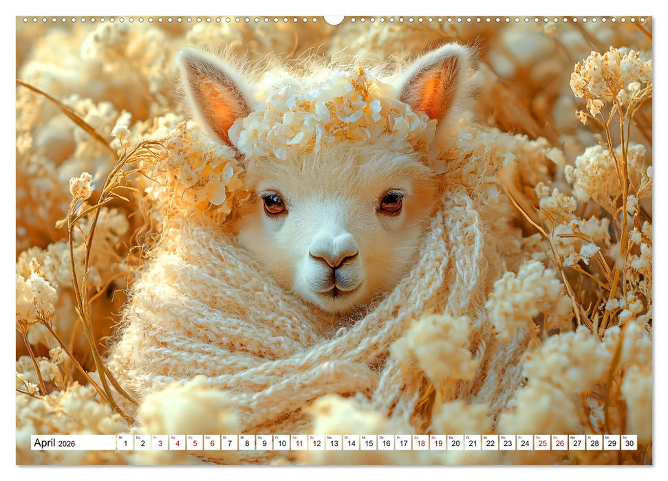 Strick-Pfoten - Flauschige Freunde in gestrickten Meisterwerken (CALVENDO Premium Wandkalender 2026)