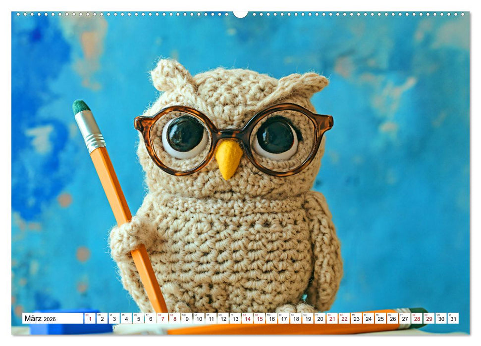 Strick-Safari - Gestrickte Tiere zum Verlieben (CALVENDO Wandkalender 2026)