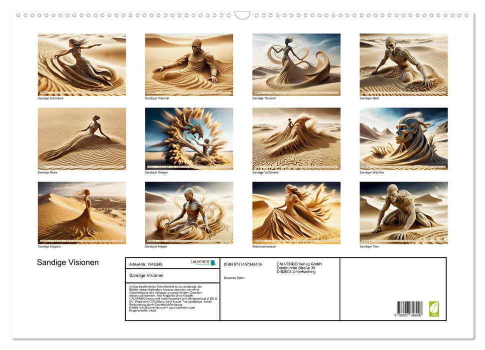Sandige Visionen (CALVENDO Wandkalender 2026)