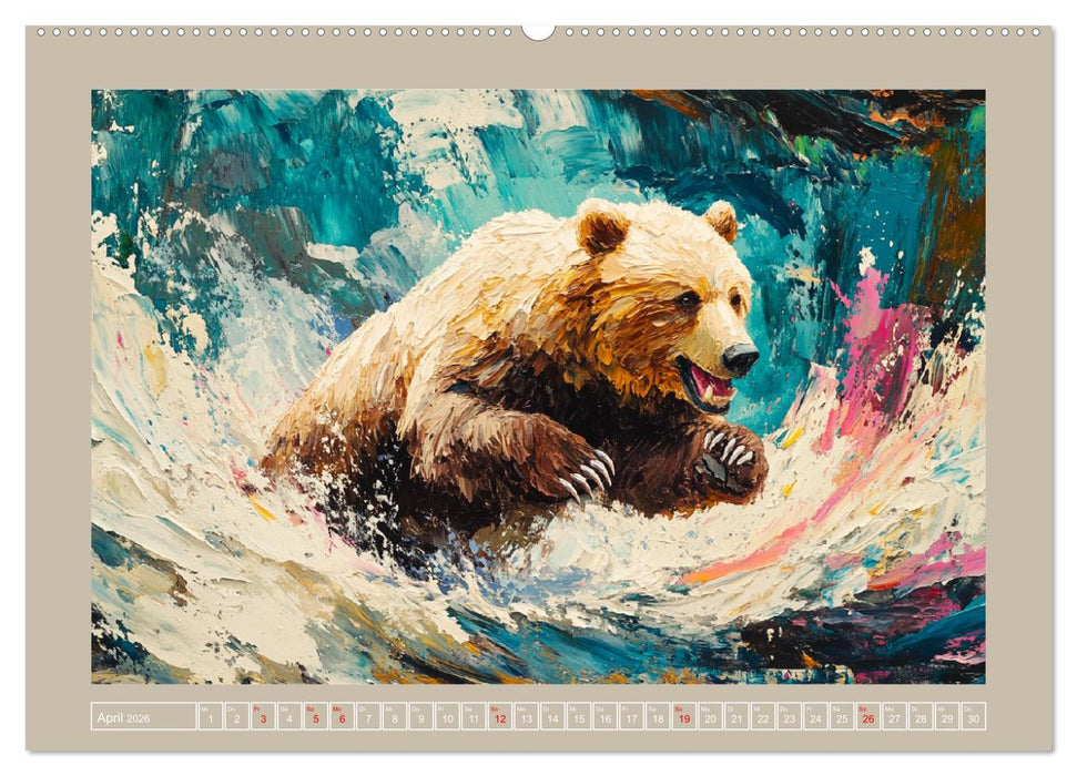 Wilde Schönheiten. Ein Jahr mit majestätischen Tieren (CALVENDO Premium Wandkalender 2026)