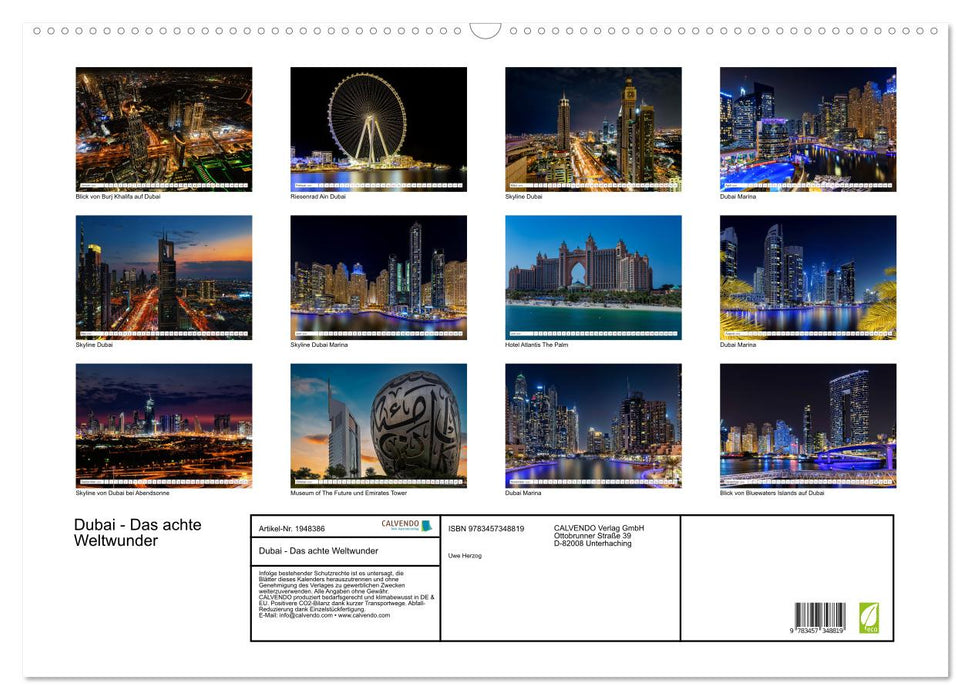 Dubai - Das achte Weltwunder (CALVENDO Wandkalender 2026)