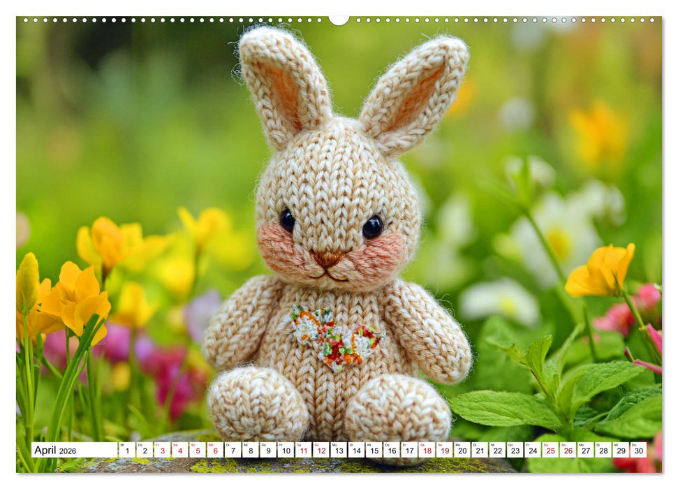 Strick-Safari - Gestrickte Tiere zum Verlieben (CALVENDO Premium Wandkalender 2026)