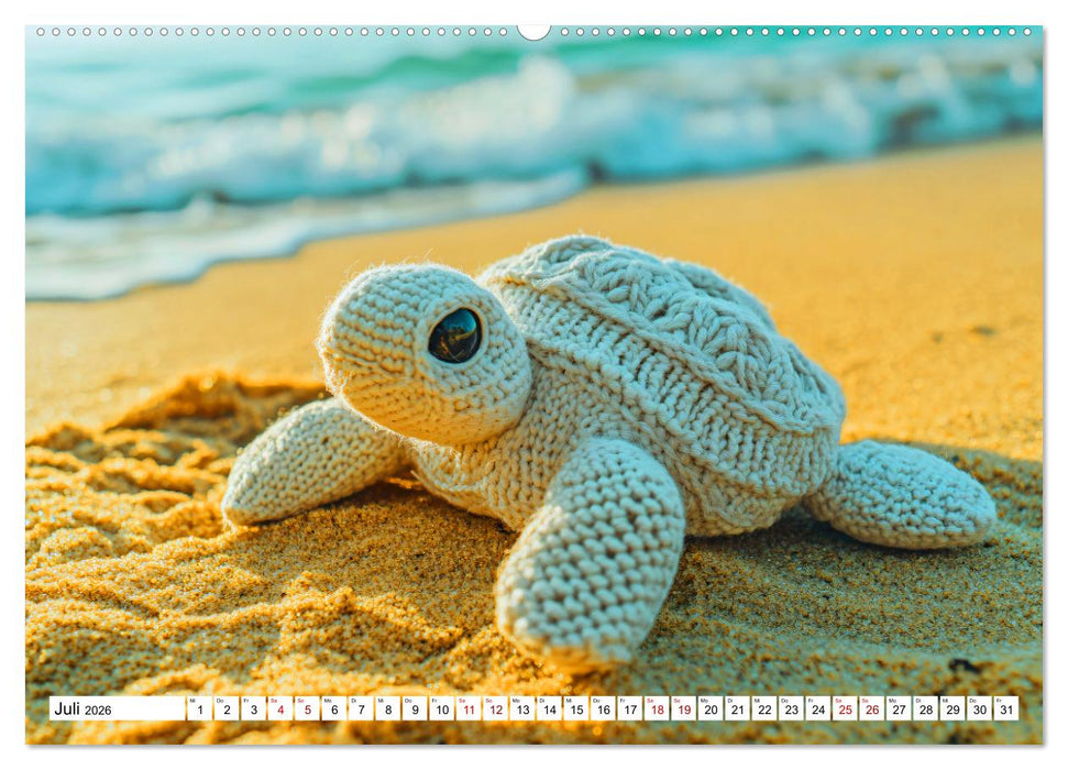 Strick-Safari - Gestrickte Tiere zum Verlieben (CALVENDO Premium Wandkalender 2026)