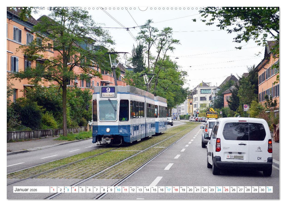 Die Zürcher Tram (CALVENDO Premium Wandkalender 2026)