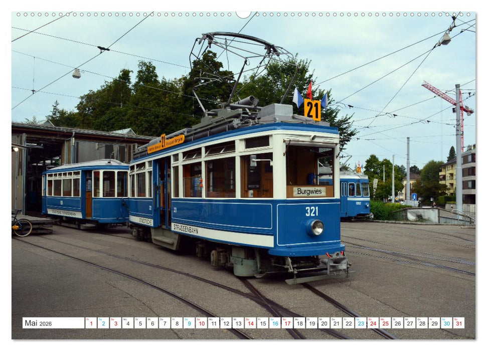 Die Zürcher Tram (CALVENDO Premium Wandkalender 2026)