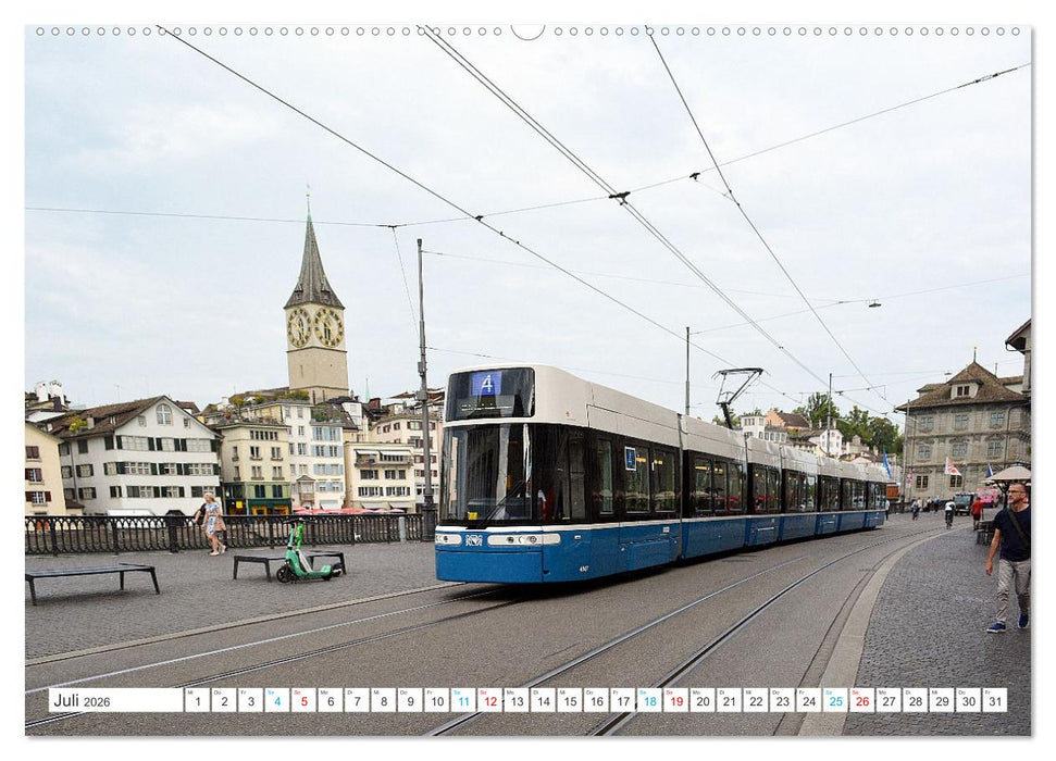 Die Zürcher Tram (CALVENDO Premium Wandkalender 2026)